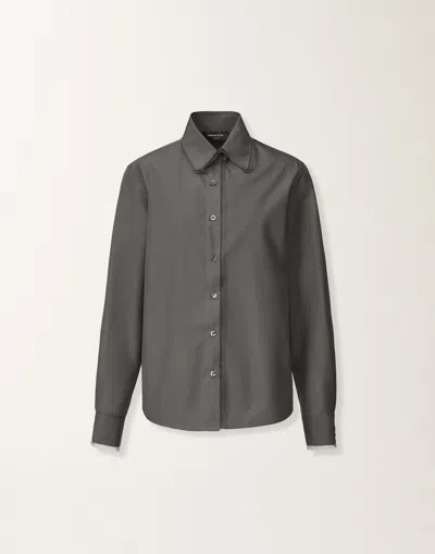 Fabiana Filippi Shirt In Poplin In Brown