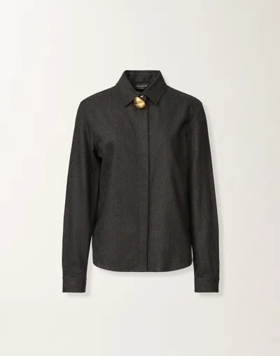 Fabiana Filippi Shirt In Flannel In Gray