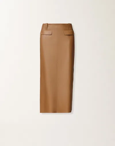 Fabiana Filippi Nappa Lissé Pencil Skirt In Brown