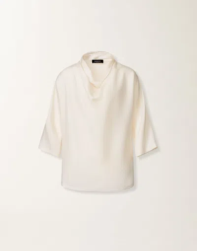 Fabiana Filippi Top In Enver Satin In Multi
