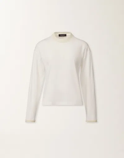 Fabiana Filippi Jersey Top In White