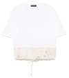 Fabiana Filippi Crew Neck T-shirt Drawstring Hem
