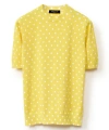 Fabiana Filippi Cotton Sweater With All-over Polka Dot Pattern In Yellow