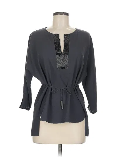Pre-owned Fabiana Filippi 3/4 Sleeve Blouse In Gray