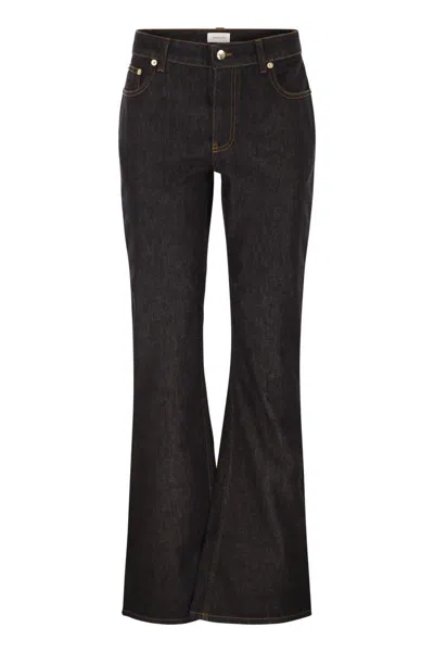 FABIANA FILIPPI FABIANA FILIPPI 5-POCKET DENIM TROUSERS WITH FLARE