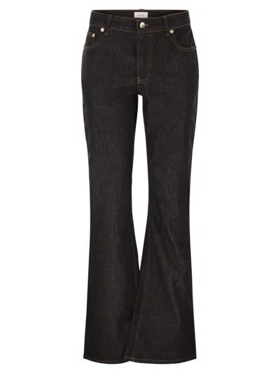 FABIANA FILIPPI 5-POCKET DENIM TROUSERS WITH FLARE