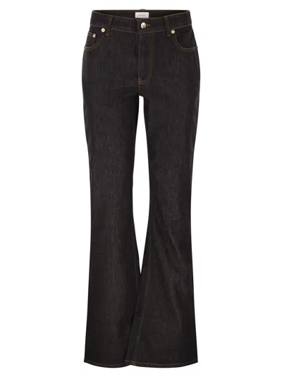 FABIANA FILIPPI 5-POCKET DENIM TROUSERS WITH FLARE