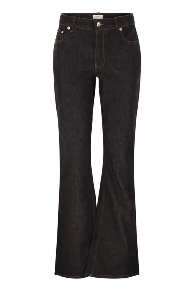 Fabiana Filippi 5-pocket Denim Trousers With Flare In Blue