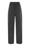 Fabiana Filippi 5-pocket Virgin Wool Pinstripe Trousers In Black