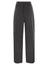 Fabiana Filippi 5-pocket Virgin Wool Pinstripe Trousers In Gray