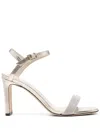 Fabiana Filippi 60mm Bead-embellished Leather Sandals In Gold