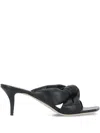 Fabiana Filippi 70mm Knotted Square-toe Sandals In Black