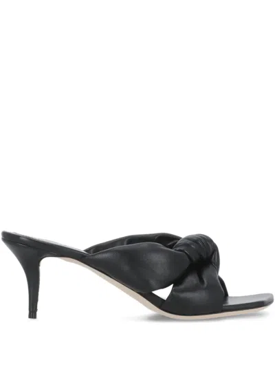 Fabiana Filippi 70mm Knotted Square-toe Sandals In Black