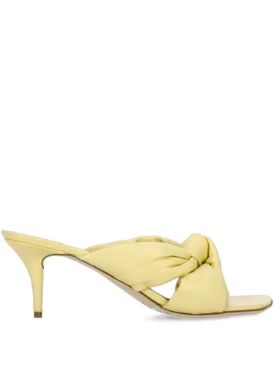 Fabiana Filippi 70mm Knotted Square-toe Sandals In Yellow