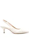 Fabiana Filippi 70mm Leather Slingback Pumps In Neutrals