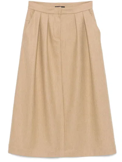 Fabiana Filippi A-line Midi Skirt In Brown