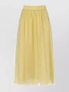 Fabiana Filippi A-line Silhouette Skirt Sheer Overlay In Yellow