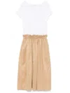 Fabiana Filippi Short Sleeve Dress In White