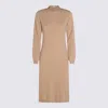 Fabiana Filippi Knee Length Dress Long Sleeves In Brown