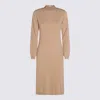 Fabiana Filippi Knee Length Dress Long Sleeves In Brown