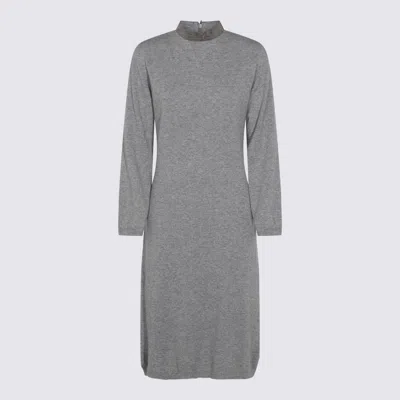 Fabiana Filippi Knee Length Dress High Neckline In Gray