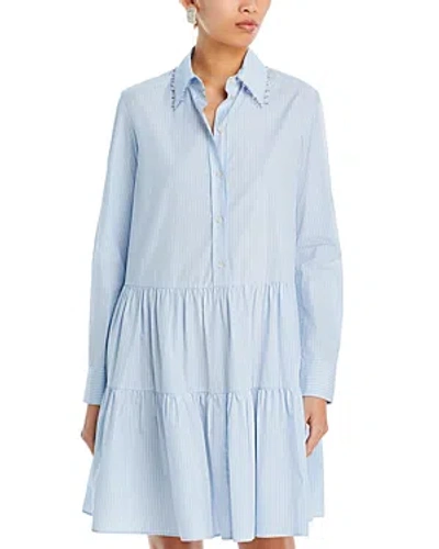 Fabiana Filippi Abito Chemisier Shirt Dress In Blue/white