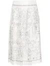 Fabiana Filippi Abstract-print Pleated Skirt In Neutrals