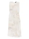 Fabiana Filippi Abstract-print Sleeveless Dress In Neutral