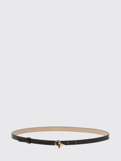 Fabiana Filippi Adjustable Calfskin Leather Belt With Knot Charm In Black