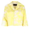 Fabiana Filippi All-over Patterned Silk Blazer In Yellow