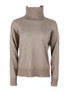 Fabiana Filippi Alpaca And Mohair Blend Turtleneck In Beige