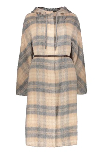 Fabiana Filippi Alpaca-wool Blend Coat In Neutral