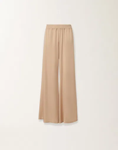 Fabiana Filippi Satin Wide Jogging Pants In Neutral