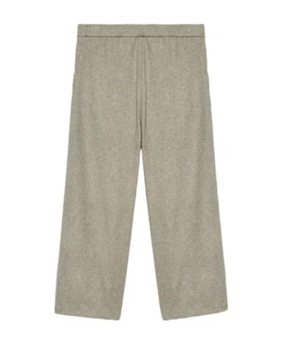 Fabiana Filippi Ankle-exposed Wool Wide-leg Trousers In Gray