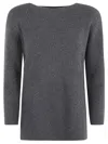Fabiana Filippi Knitted Wool Sweater In Grey