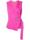 Fabiana Filippi Asymmetric-hem Vest In Pink
