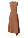 Fabiana Filippi Asymmetric-hemline Midi Dress In Brown