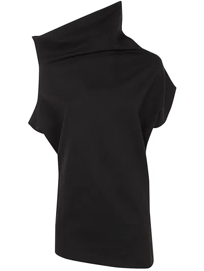 Fabiana Filippi Asymmetric Sleeveless T-shirt In Black