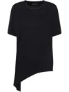 Fabiana Filippi Short Sleeves And Asymmetric Hem In Blue