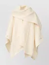 Fabiana Filippi Asymmetrical Design Wool Cape In Neutral