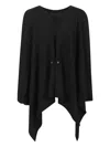 Fabiana Filippi Asymmetrical Draped Wool Sweater In Black