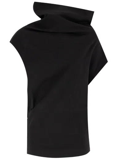 Fabiana Filippi Black Asymmetrical T-shirt