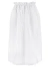 Fabiana Filippi Bag Style Midi Skirt With Drawstring Waist In White