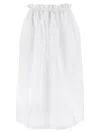 Fabiana Filippi Bag Style Midi Skirt With Drawstring Waist In White