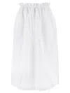 Fabiana Filippi Bag Style Midi Skirt With Drawstring Waist In White