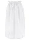 Fabiana Filippi Bag Style Midi Skirt With Drawstring Waist In White
