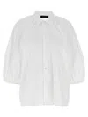 Fabiana Filippi Collared Neck Balloon Shirt With Raglan Sleeves In White