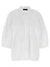 Fabiana Filippi Collared Neck Balloon Shirt With Raglan Sleeves In White