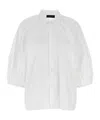 Fabiana Filippi Collared Neck Balloon Shirt With Raglan Sleeves In White