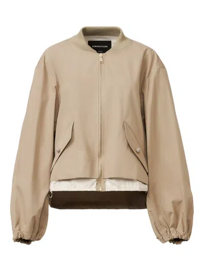 Fabiana Filippi Jacke Mit Ballonärmeln In Brown